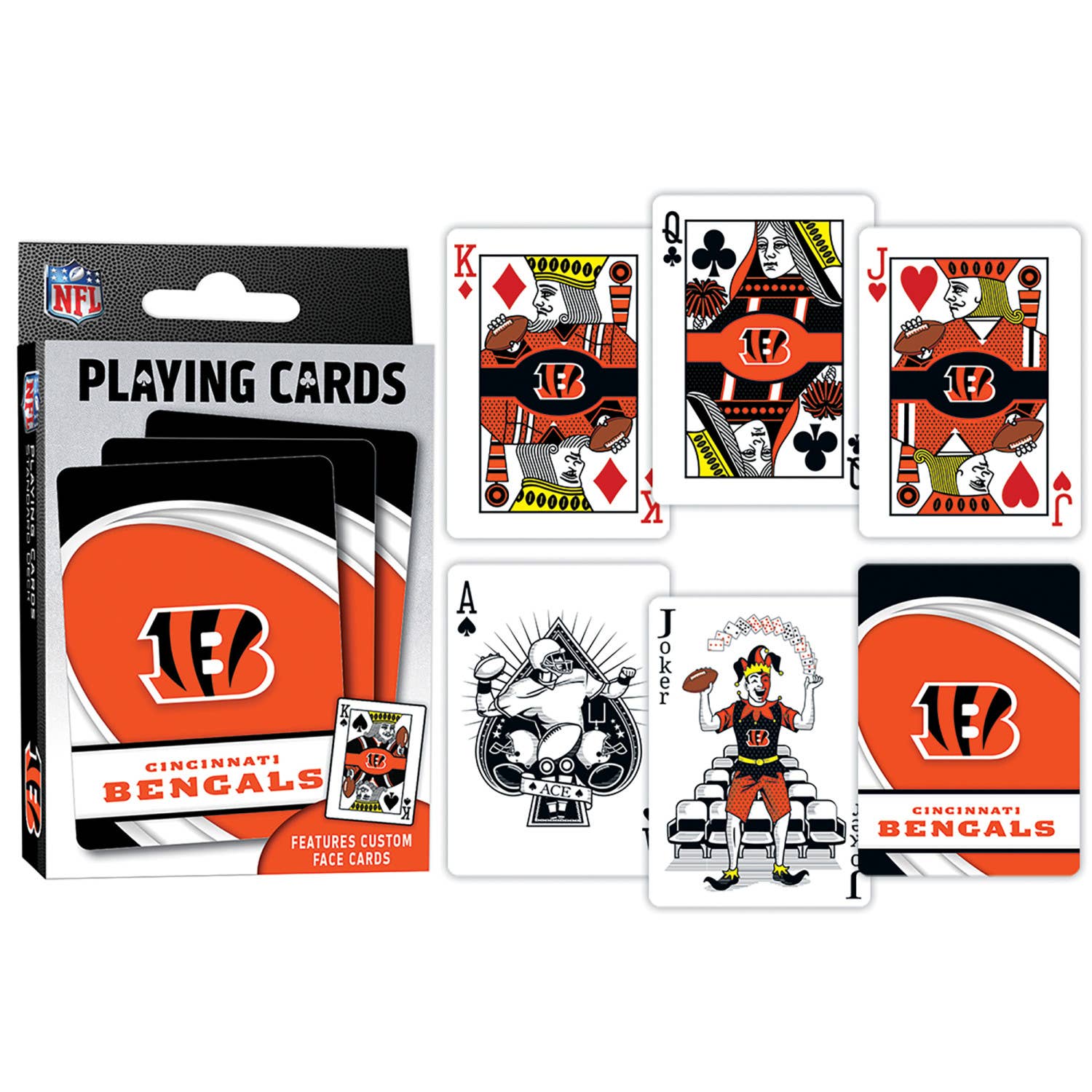 Masterpieces Puzzles - Wholesale Playing Cards - Cincinnati Bengals Playing Cards2