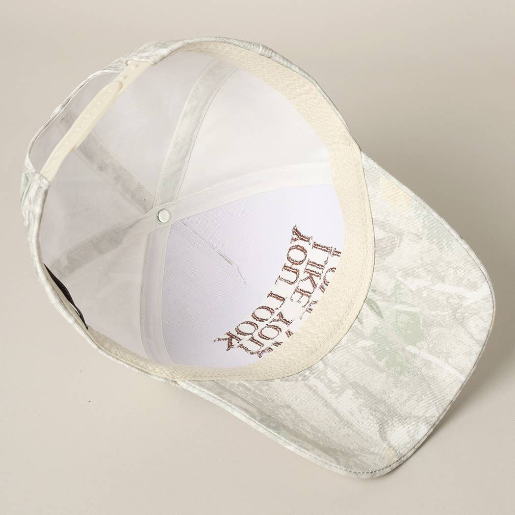 Fashion City – wholesale Baseballkeps - Unisex – You Look Like You Love Me broderad camomössa6