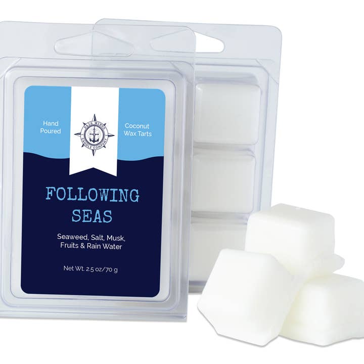 FOLLOWING SEAS wax melts for wholesale by Fair Winds Candle Company