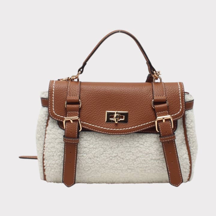 BESTINI - Wholesale Messenger Bag - Women's - School bag with shoulder strap, multiple clasps, bi-material0