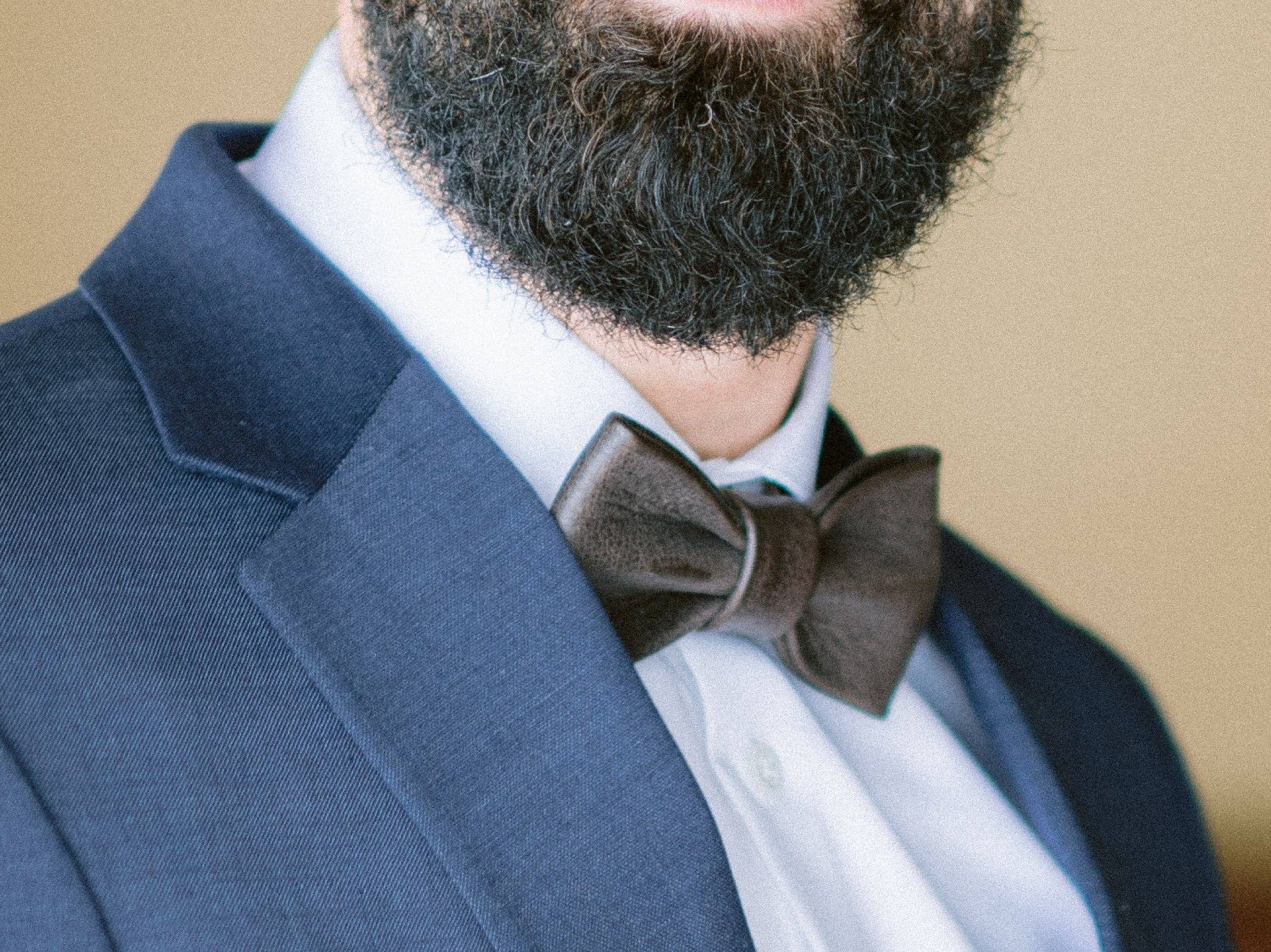 Kingsley Leather - Wholesale Bow Tie - Men's - Leather Bow Tie - Espresso Brown5