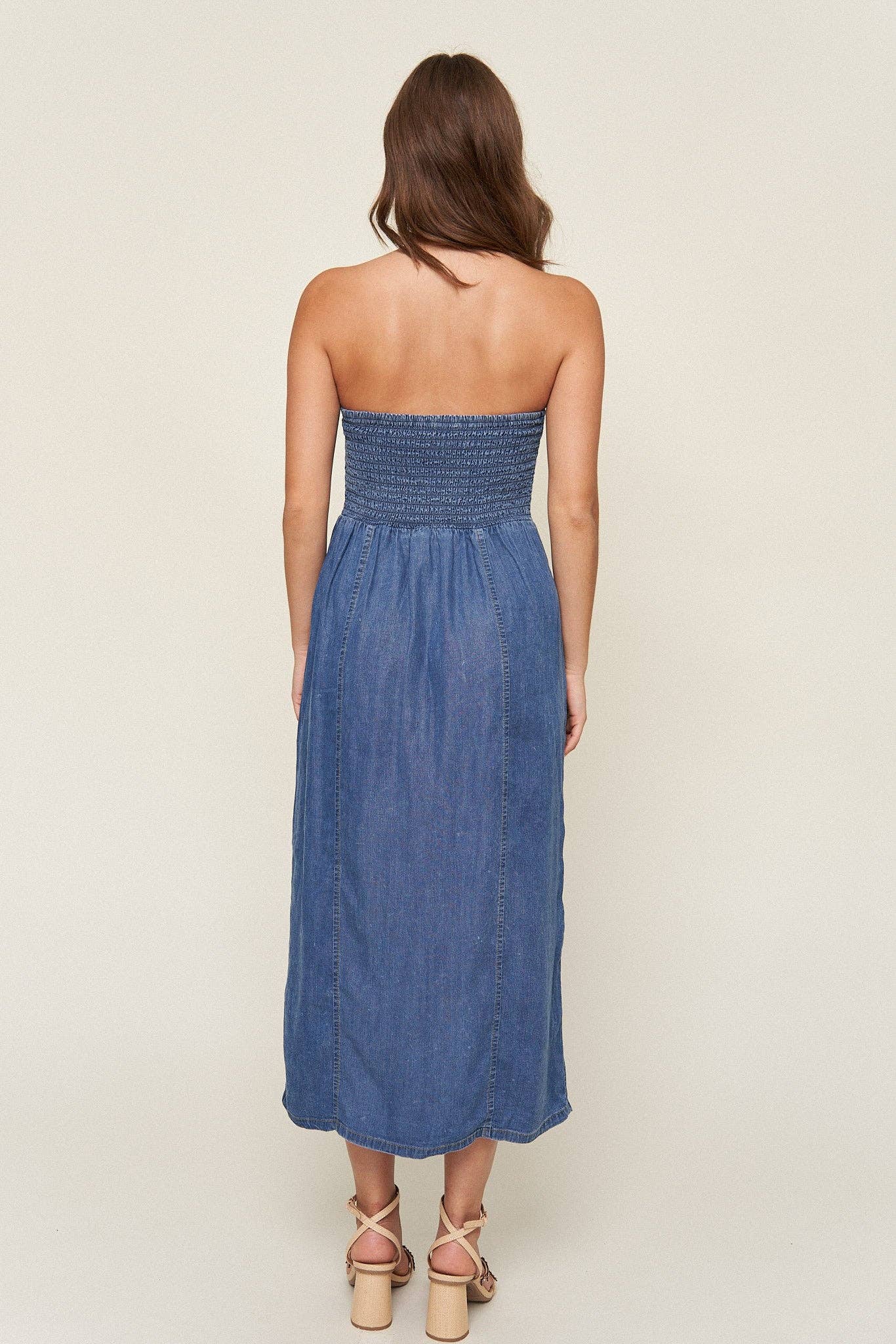 What Lo Wants - Wholesale Dress - Women's - Tahoma Tencel Denim Dress6