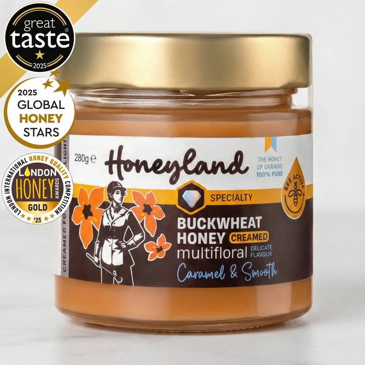 Buckwheat Specialty Creamed Honey for wholesale by Honeyland