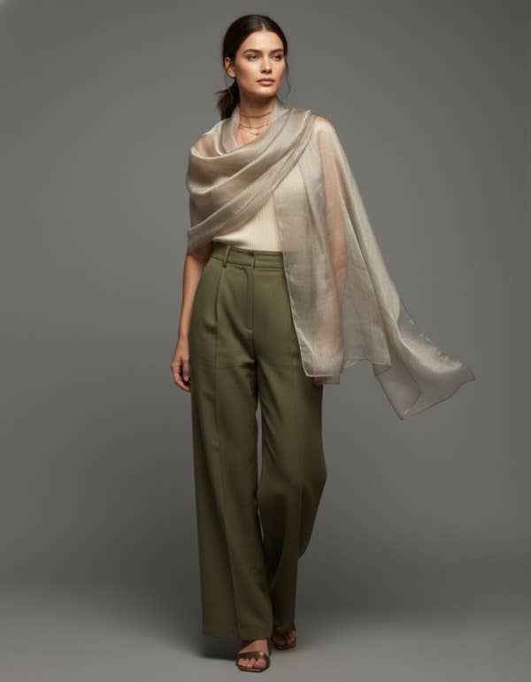 SAACHI - Vente Écharpe – femme - Écharpe Silk Glimmer44