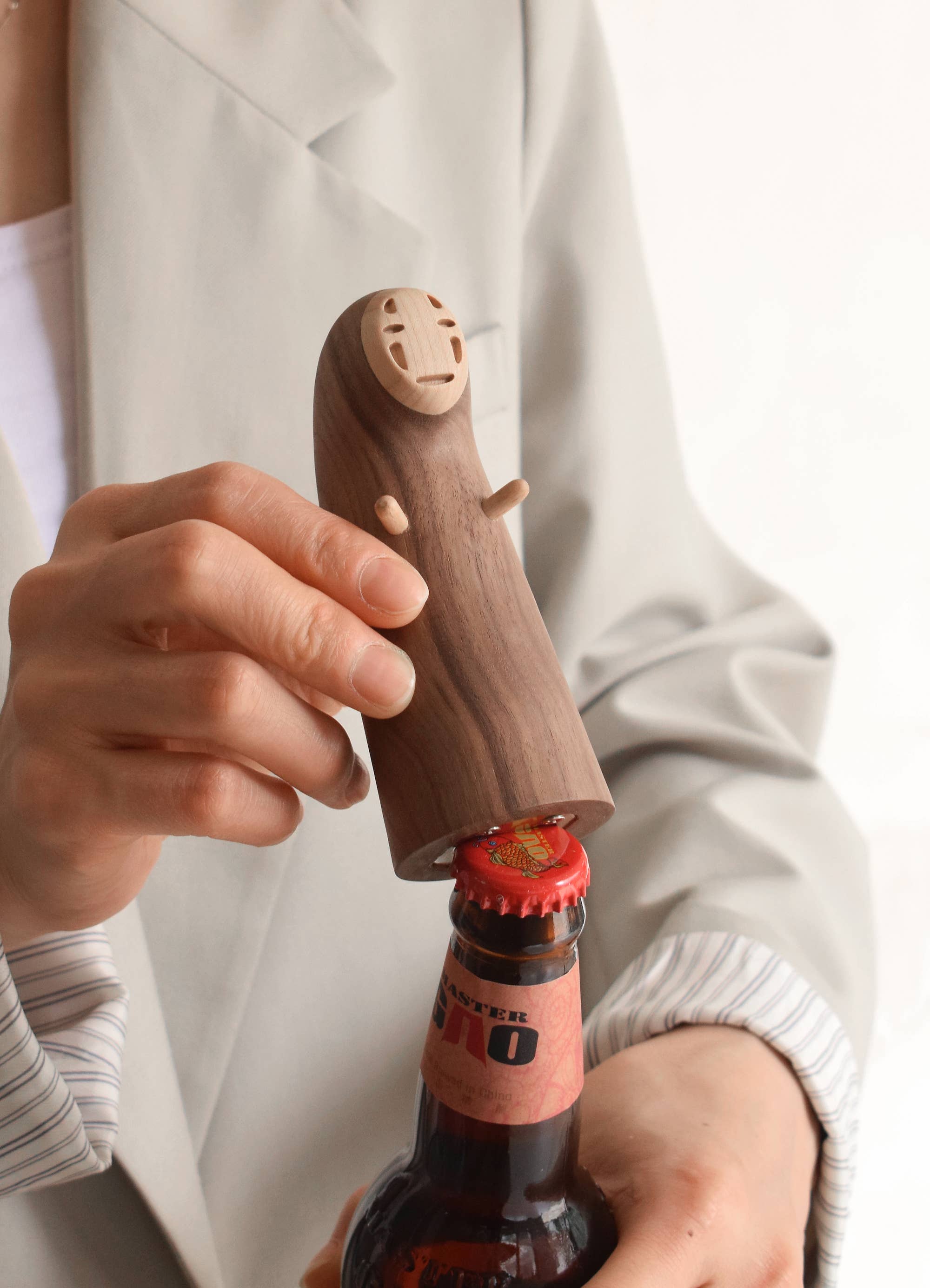 Senser Woodcraft - Wholesale Bottle/Wine Opener - No-Face Bottle Opener - Handcrafted in Black Walnut/Sapele3