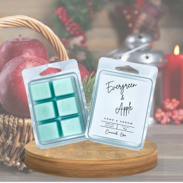 Evergreen & Apple 100% Soy Wax Melt for wholesale by Home & Arrow