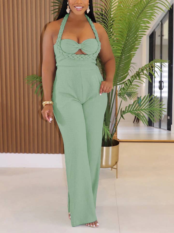 Aria Romance - Wholesale Top & Pant Set (NOT Loungewear) - Women's - Bandeau Wide Leg Jumpsuit17