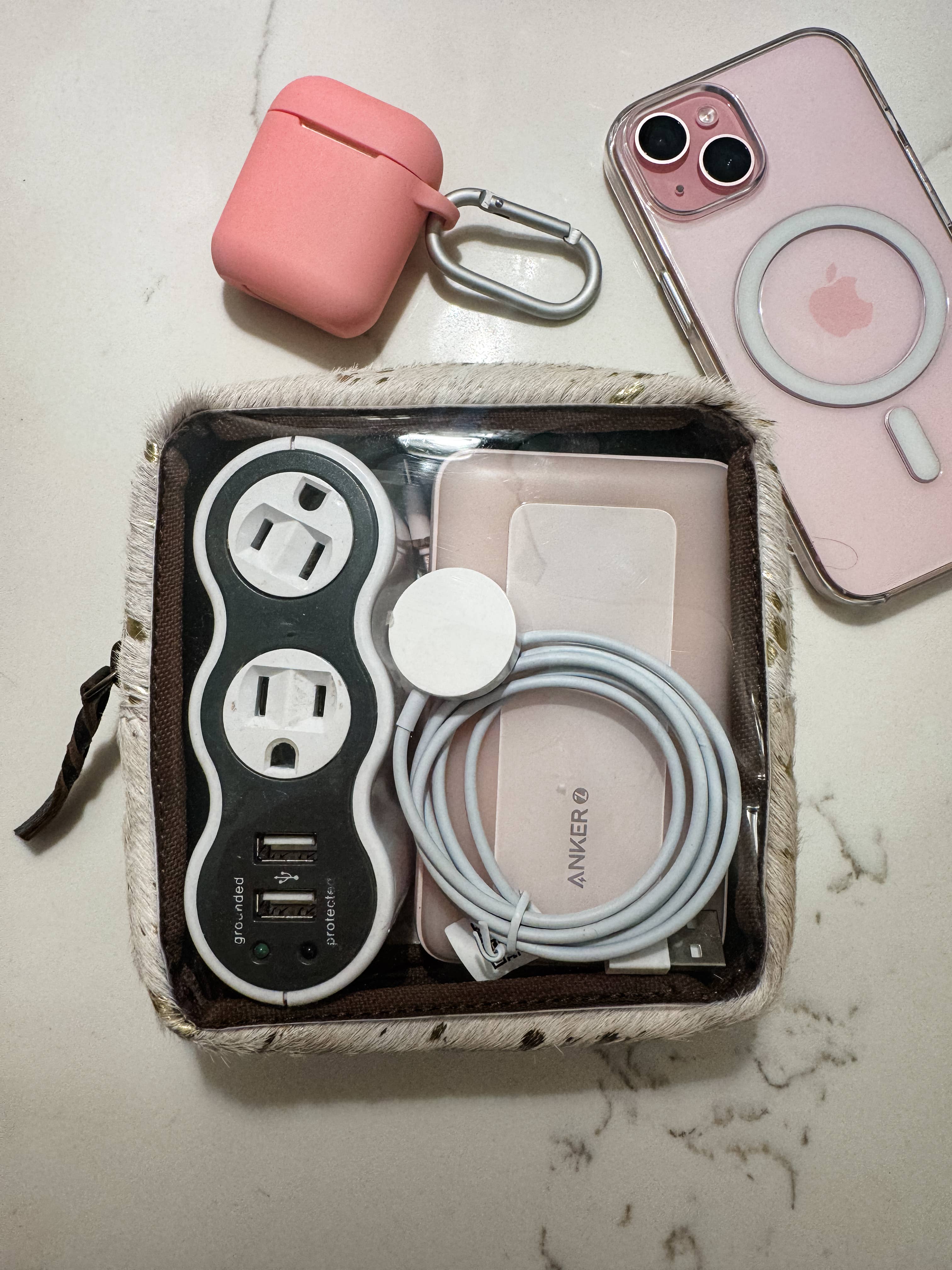 Boho Ranch Shop - Venta al por mayor Bolsa para maquillaje - Estuche Transparente de Piel de Vaca - Bolsa de Viaje para Maquillaje y Artículos de Tocador3