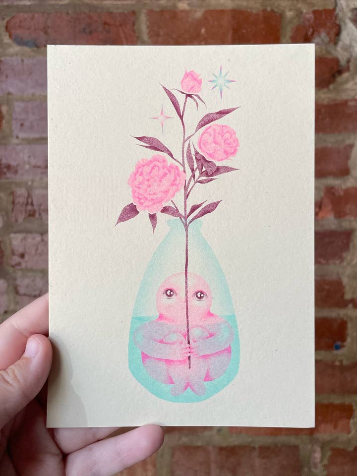 poisson vase (pivoine) pour la vente par swan meadow