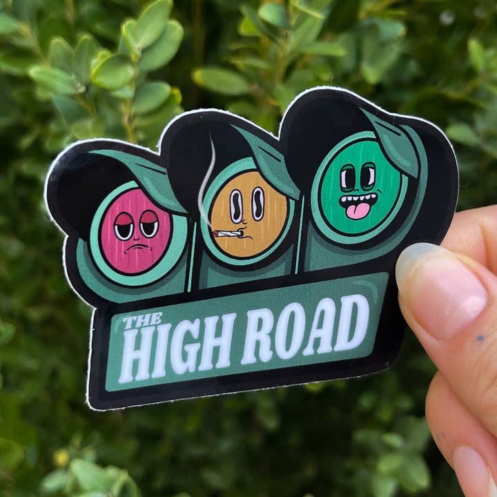 Adesivo Vinil Take The High Road Stoner 420 por atacado de Fun N Cool Things N Stuff