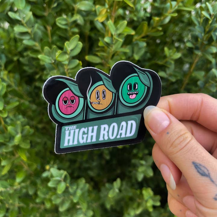 Autocollant en vinyle Take The High Road Stoner 420 pour la vente par Fun N Cool Things N Stuff