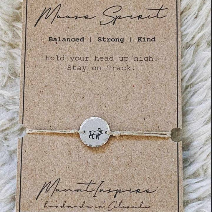 Moose Spirit Animal Inspiration Wish Bracelet for wholesale by MountInspire Ltd.