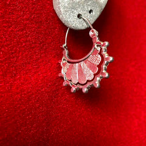 Orecchini Arracada in argento Sterling a 9 punte, grandi per la vendita all'ingrosso da parte di Moosepablos, Inc.