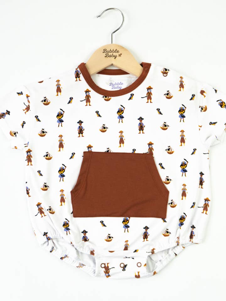 Pirate | Short Sleeve Bubble Romper for wholesale by Bubble Baby