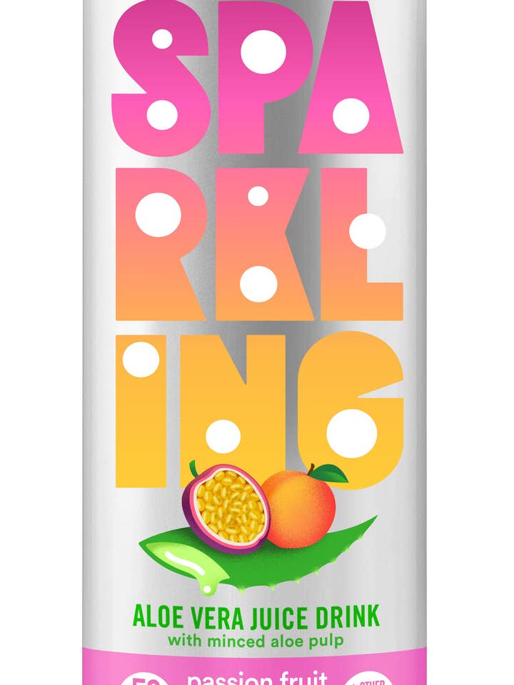 ALO Boisson pétillante à l'aloe vera, fruit de la passion et pêche | 330 ml, lot de 12 pour la vente par ALO drink