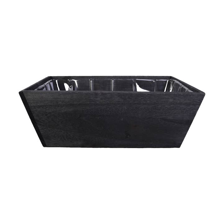 SWS BASKETS AND HOME DECOR – wholesale Planteringslåda – Trälådor med foder för blommor 11,75x8"