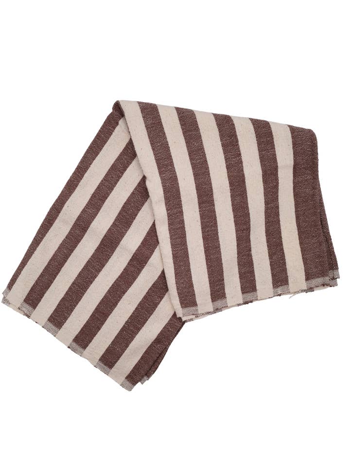 Chocolate Stripe Towel for wholesale by kd weave