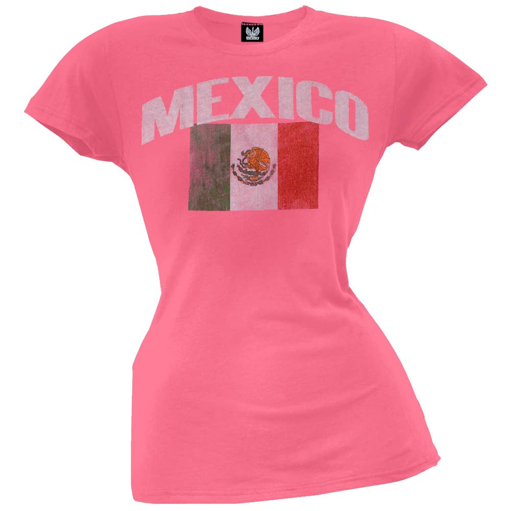 Official Store - Wholesale Screen Printed T-Shirt - Women's - Mexico Royal Women's Juniors T Shirt0