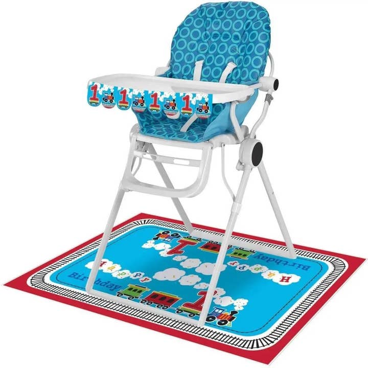 Party Expo, LLC - Wholesale Highchair - Baby - All Aboard - Train High Chair Kit