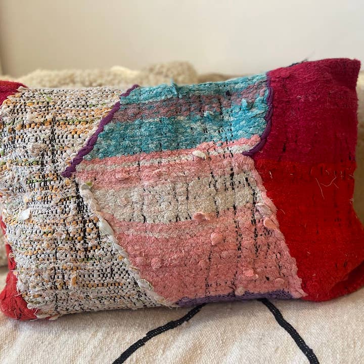 NOMAD BY LIV - Wholesale Throw/Decorative Pillow - Handmade Boucherouite Cushion - cover, colorful