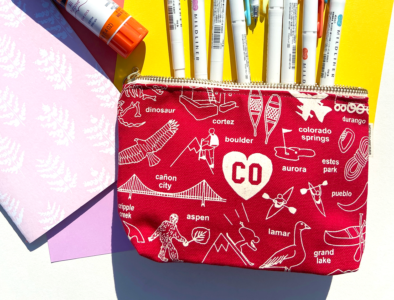 Maptote - Wholesale Pouch - Women's - Colorado Zipped Pouch8