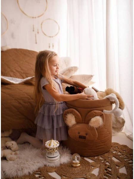 Kinder Hop Teddy Toy Basket in Clouds for wholesale by Kinder Hop SP. Z O.O.