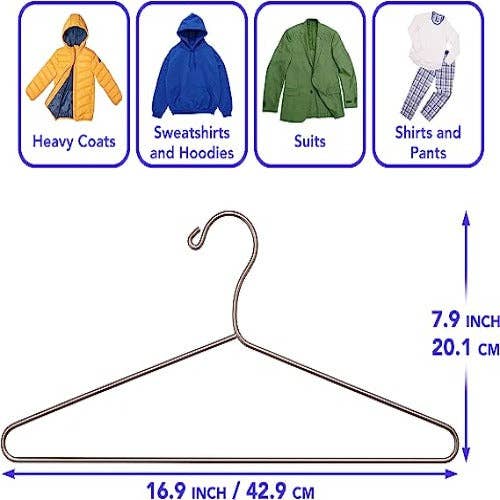 Ergodebrands - Wholesale Clothes Hangers - USTECH Elite Hotel Styled Steel Standard Shaped Hanger10