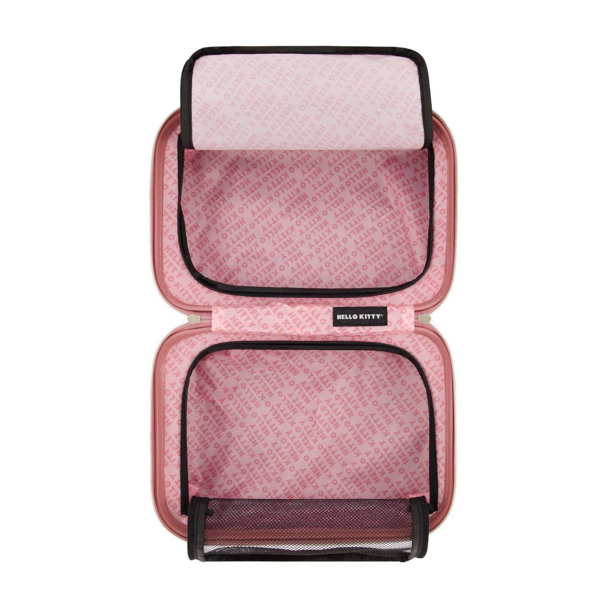 FUL Luggage (Concept One) – wholesale Make-up/cosmetic bag – Hello Kitty Pink Molded Carry-on Train Case10