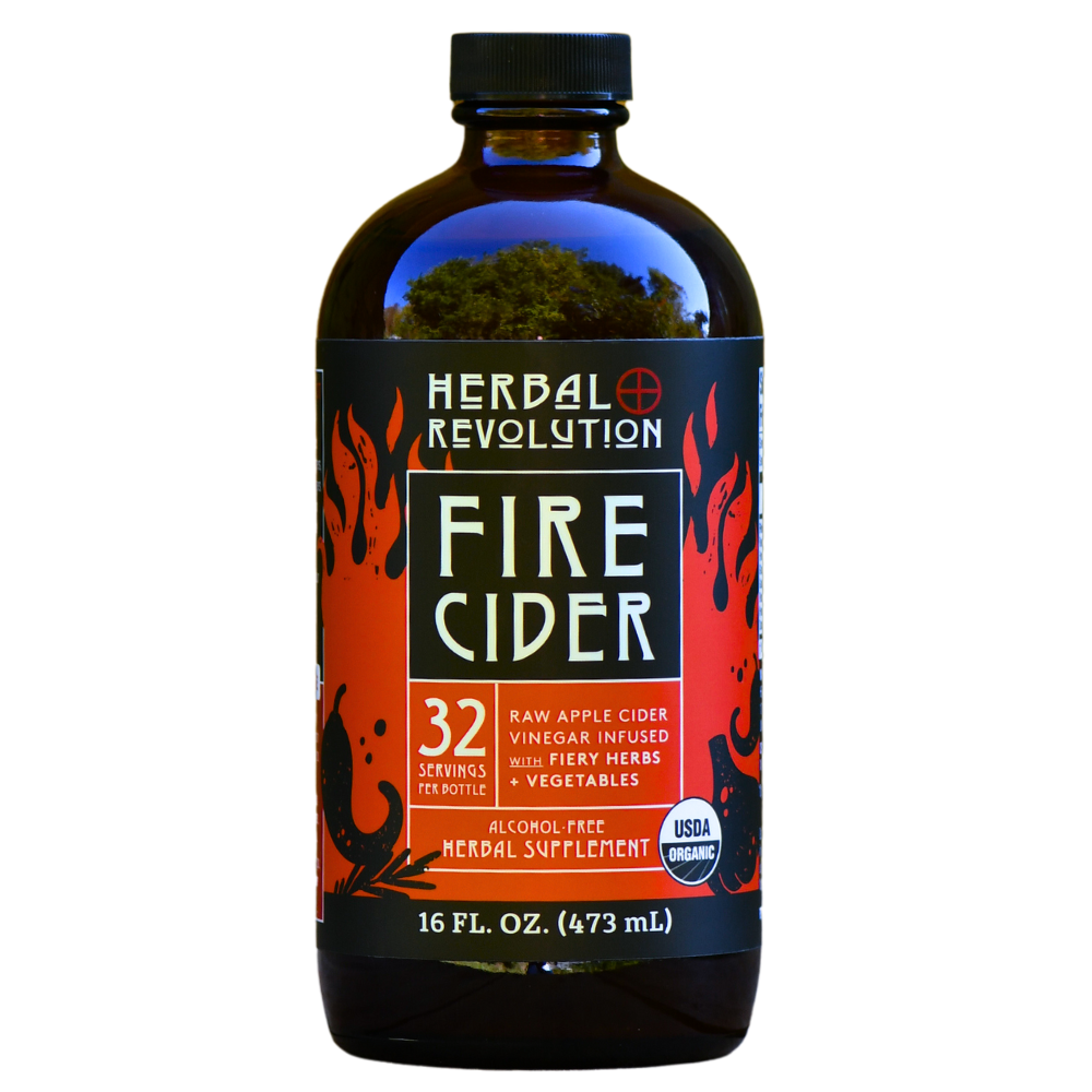 Herbal Revolution Farm + Apothecary - Wholesale Wellness Juice/Tonic - Fire Cider: Organic Raw Herbal ACV w/Mother Allergy + Immune5