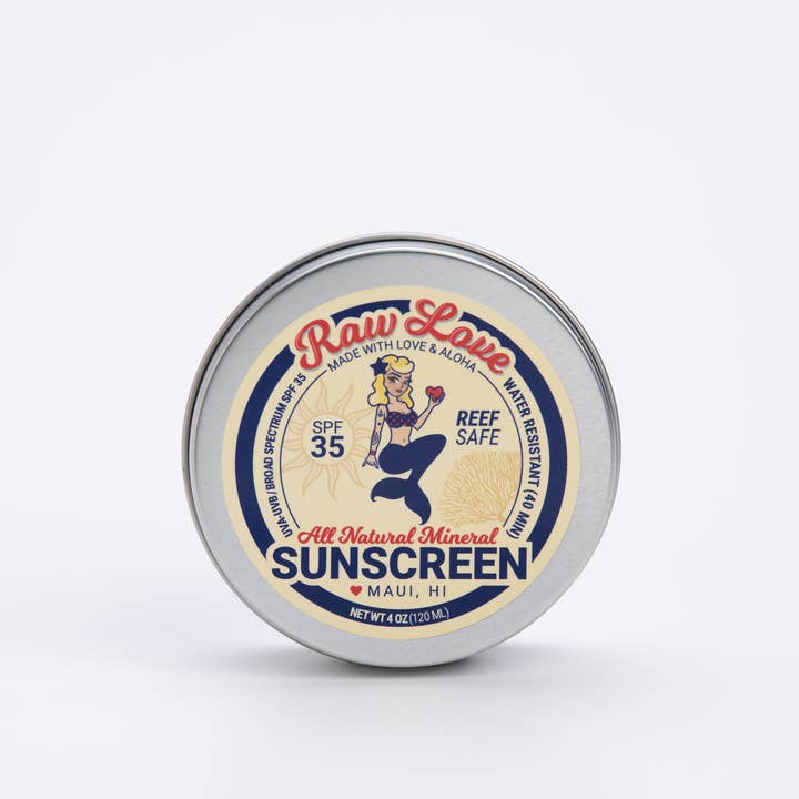 Raw Love Sunscreen - Wholesale Sunscreen - Raw Love Sunscreen 4oz Tin