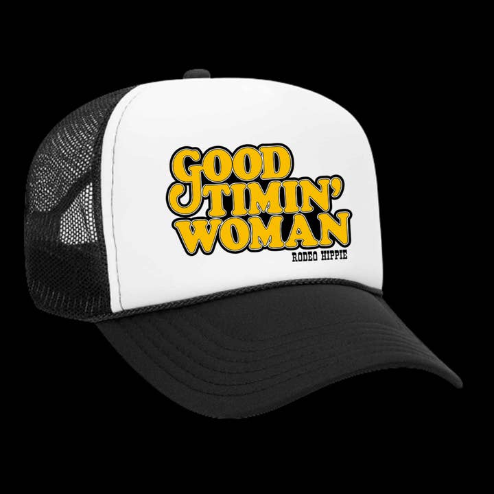 GOOD TIMIN' WOMAN TRUCKER HAT for wholesale by Rodeo Hippie