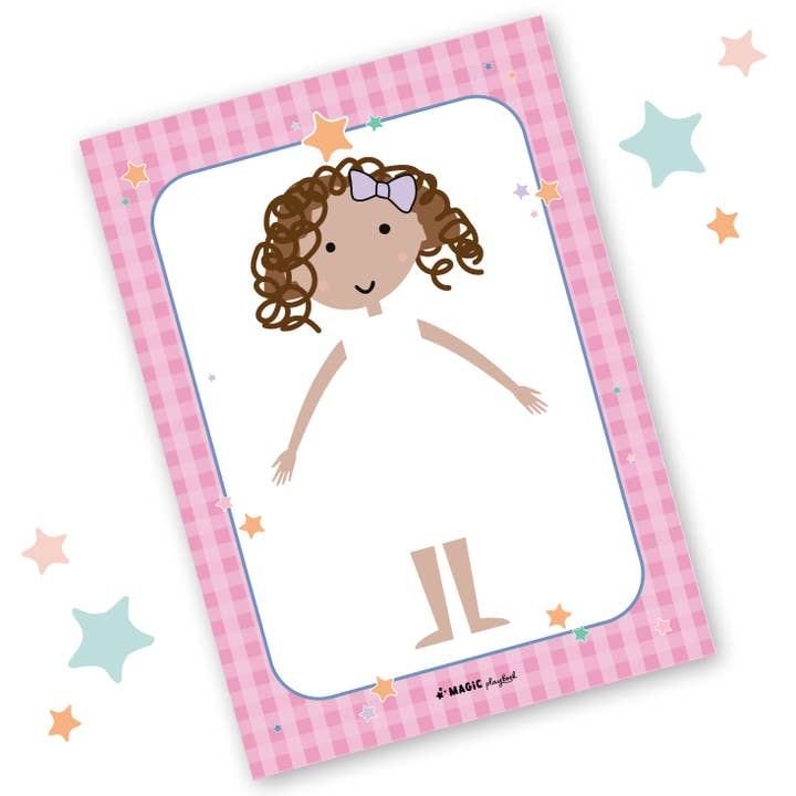 Dress-a-Doll Girl Notepad | Creative Fashion & Pretend Play for wholesale by MagicPlaybook