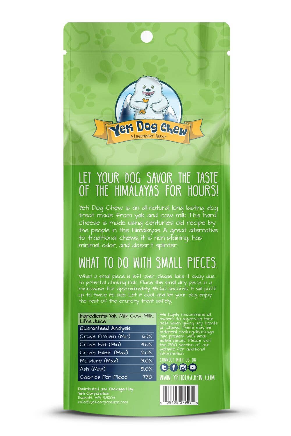 Yeti Dog Chew - Wholesale Pet Treats - Dog - 5.5oz Yeti Dog Chews - Extra Large1