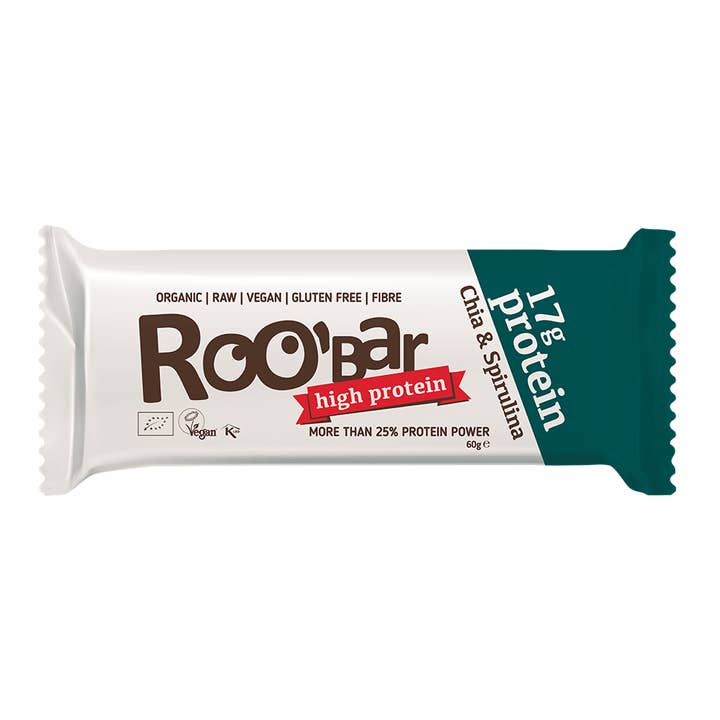 Smart Organic - Wholesale Snack Bar - Protein Chia & Spirulina Bar, Bio, Roobar, 60g0