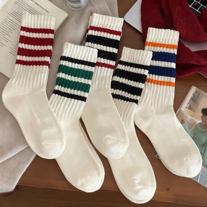 MKS America - Wholesale Socks - Women's - Athleisure Color Block Striped Socks7