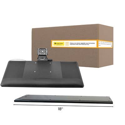 Ultimum Keyboard Tray (25''x10'') Ambidextrous - 18'' Rail for wholesale by Printink Canada