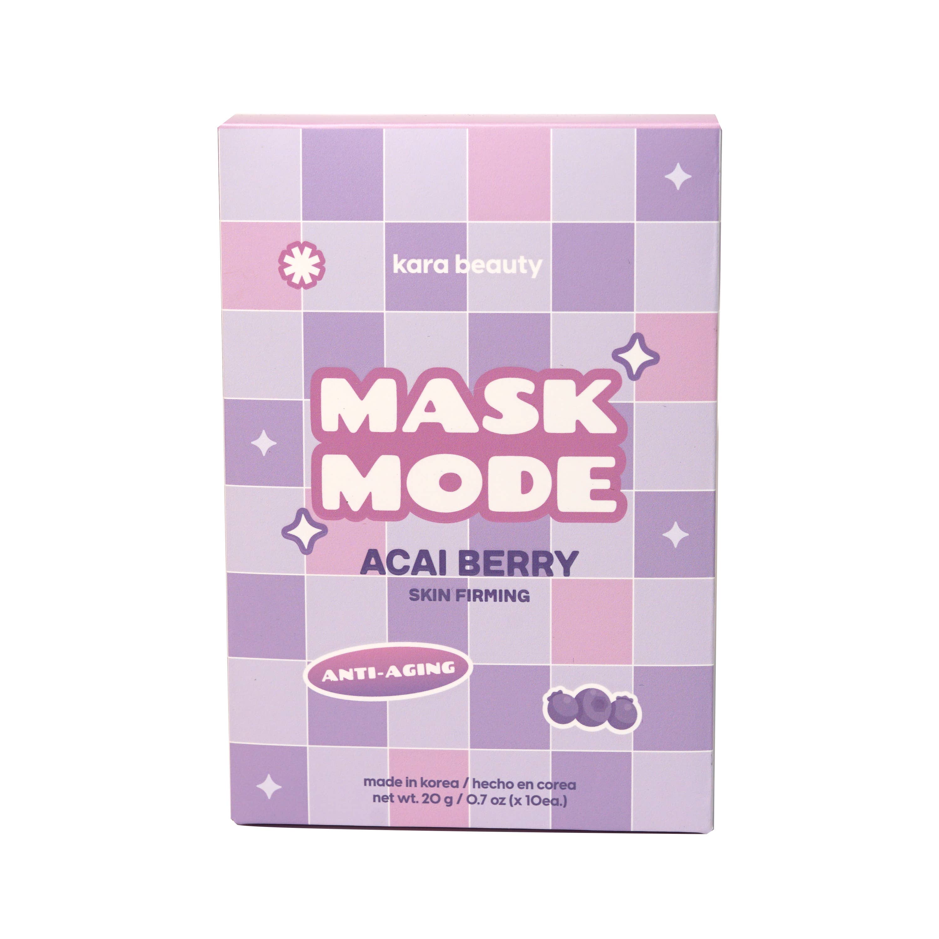 Kara Beauty – wholesale Skincare face mask – Mask Mode Sheet Mask (10 pack) - Acai Berry1