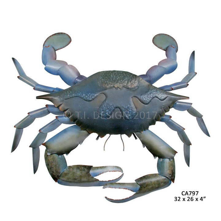 T.I. Design - Wholesale Wall Accent - Blue Claw Crab X-Lrg.