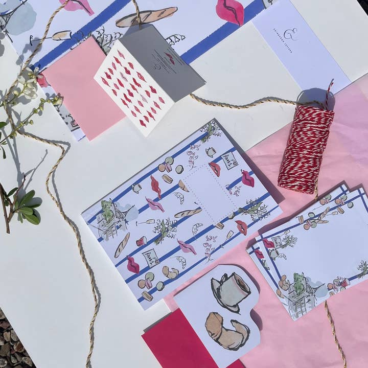 Edinburgh Letters – wholesale Notepad – Paris Kisses - A6 Notepad3