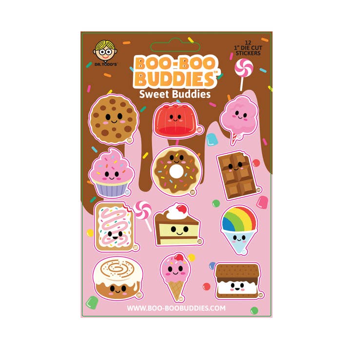 Boo Boo Buddies® Sweet Buddies Sticker Sheet – Collectible for wholesale by Boo Boo Buddies
