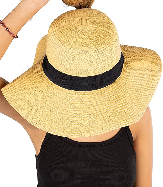 Messy Bun Sun Hat - Natural for wholesale on Faire4