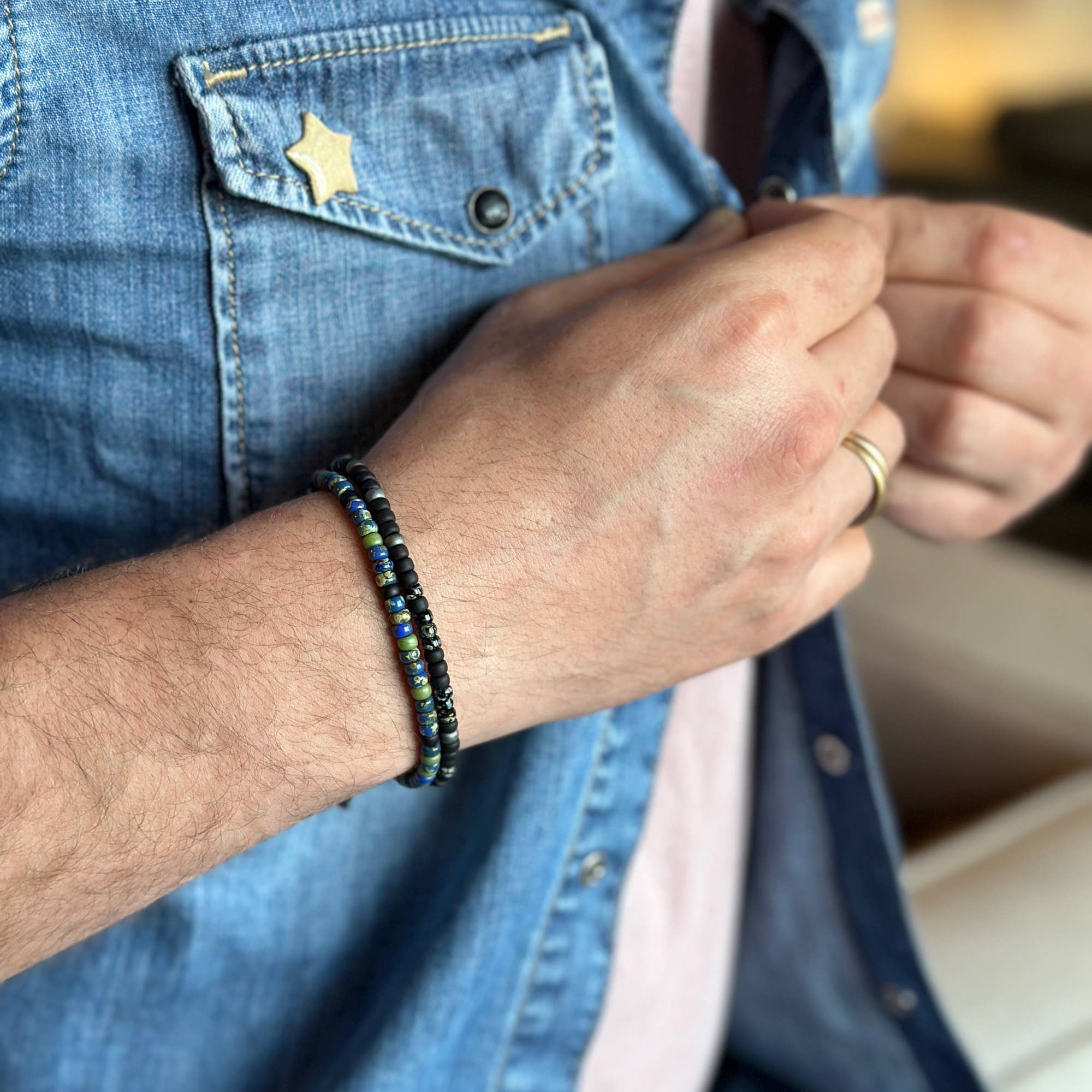 Les Mots Doux – wholesale Pärlarmband – Herrarmband med morsekod: Love2