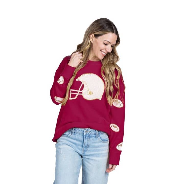 Team Pride Maroon Sweater for wholesale by Jane Marie