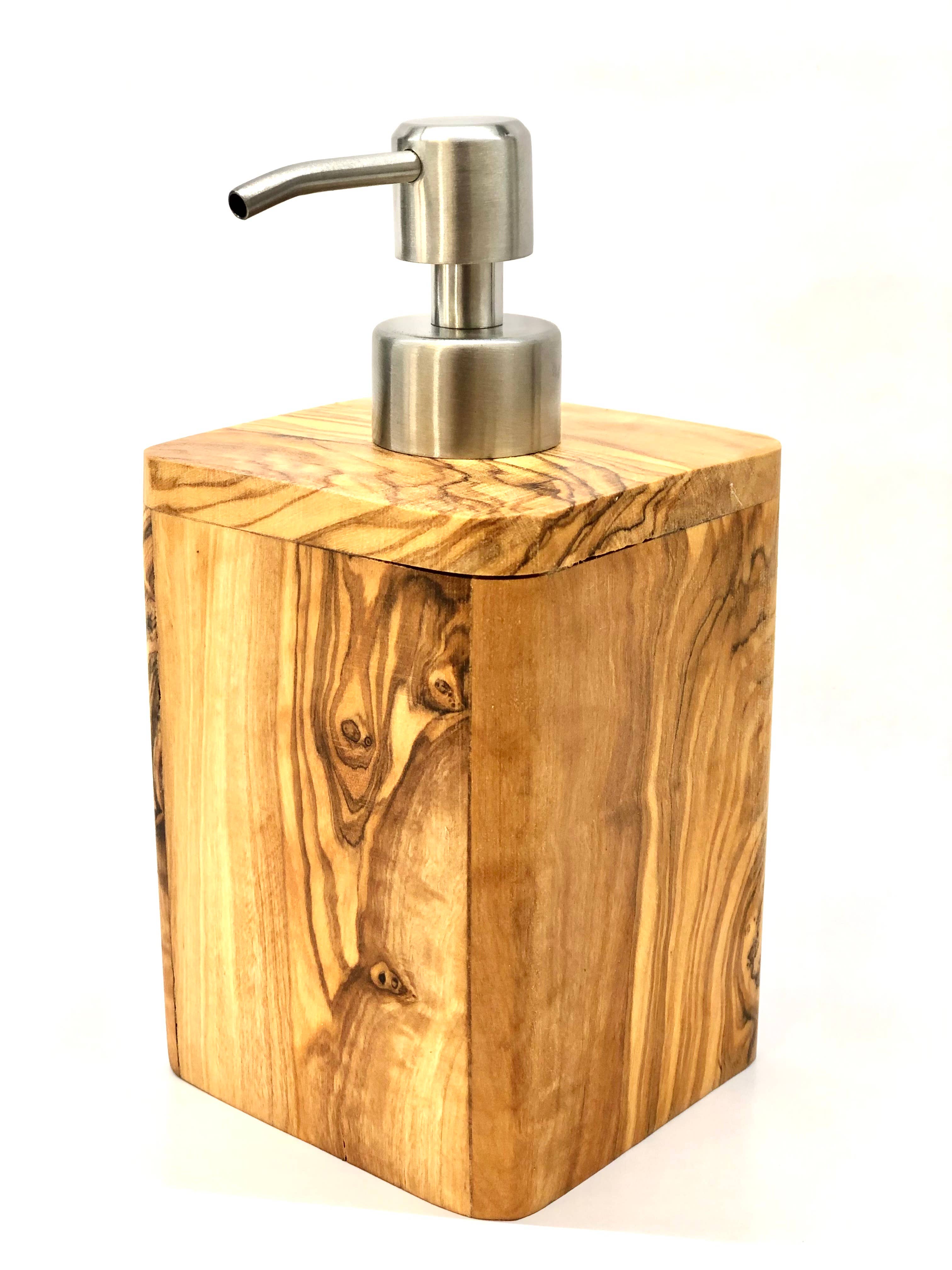 olivenholz-erleben - Wholesale Soap Dispenser - ENJOY soap dispenser with stainless steel dispenser4