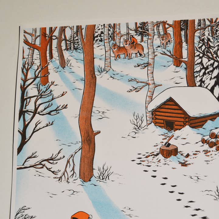 Lily Blakely - Wholesale Art Print - "Snow" Risograph print A45