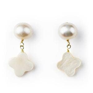 Quatrefoil drops in white for wholesale by Meg Carter Designs
