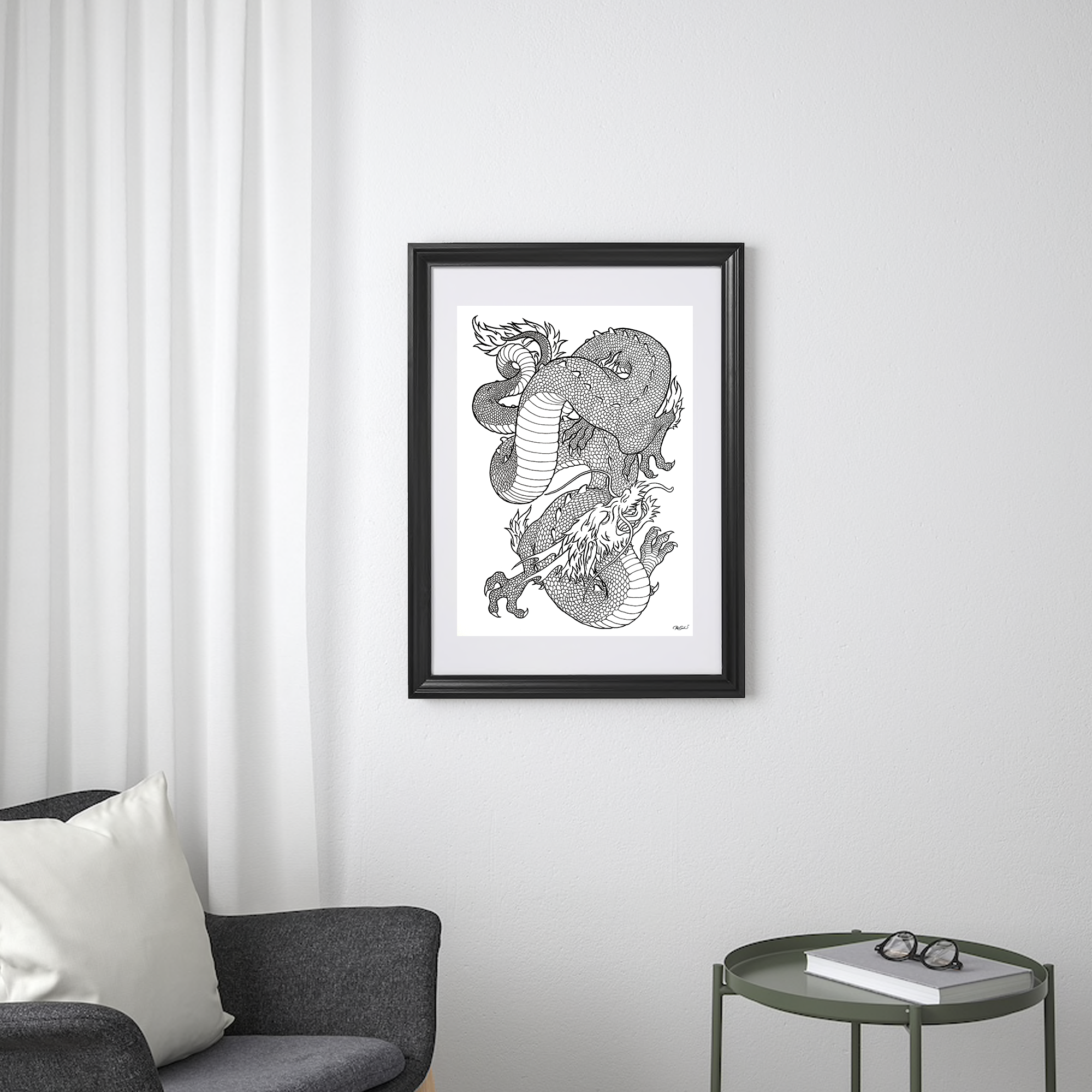 Robin Good Art & Design - Wholesale Art Print - Ten Thousand Ink Drawing - Framed1