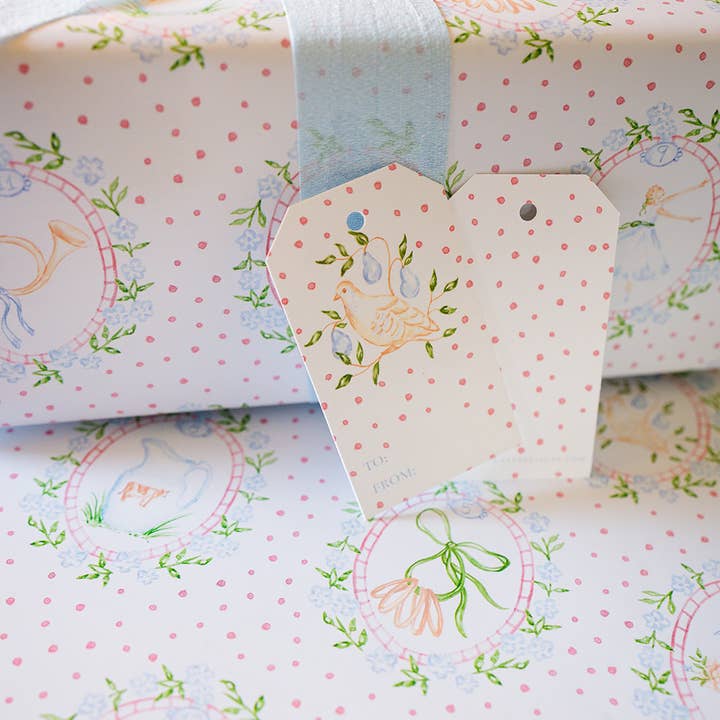 Pearly Gates Designs - Wholesale Flat Wrap - Twelve Days of Christmas Wrapping Paper 1