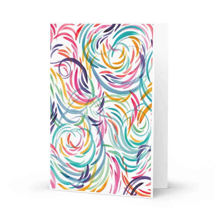 Growing Flowers Greeting Card (Single Card) for wholesale by The Hummingbird and The Beagle