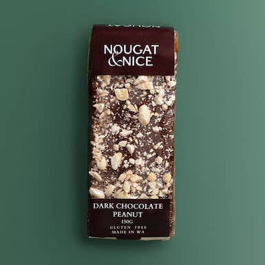 Nougat & Nice - Wholesale Chocolate bar - Dark Chocolate Peanut I 150g Block0